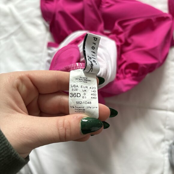 Gottex Swimsuit Set Tankini Top Womens Size 36D Swim Skirt Size 8 Pink Beach - Picture 11 of 13